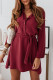 Elegant Simplicity Solid Frenulum Buckle V Neck A Line Dresses
