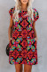 Bohemian Vacation Print Patchwork O Neck Printed Dress Dresses