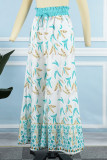 Casual Vacation Print Patchwork Loose High Waist Wide Leg Full Print Bottoms