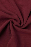 Elegant Simplicity Solid Frenulum Buckle V Neck A Line Dresses