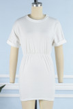 Casual Sportswear Solid One Step Skirt Dresses