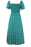 Elegant Vacation Geometric Slit Off the Shoulder Beach Dress Dresses