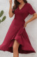Sweet Elegant Vacation Solid Frenulum V Neck A Line Dresses