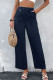 Work British Style Solid Buttons High Waist Wide Leg Solid Color Bottoms