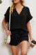 Casual Daily Solid Solid Color V Neck Short Sleeve Two Pieces