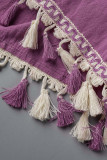 Casual College Vacation Solid Tassel Without Belt O Neck A Line Dresses