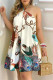 Casual Bohemian Print Patchwork Halter A Line Dresses