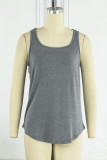 Casual Simplicity Solid Solid Color Square Collar Tops