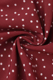 Sweet Elegant Polka Dot Buckle U Neck A Line Dresses