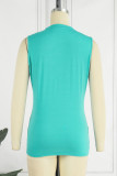 Sexy Street Solid Ripped O Neck Tops