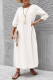 Casual Solid Solid Color O Neck A Line Dresses