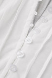 Sweet Work Elegant Solid Lace Patchwork V Neck Tops