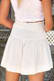 Sexy Sweet Solid Solid Color High Waist Type A Solid Color Bottoms