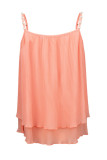 Sexy Vacation Solid Pearl Fold U Neck Tops