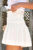 Sexy Sweet Solid Solid Color High Waist Type A Solid Color Bottoms