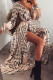 Sexy Elegant Letter Patchwork Slit V Neck Printed Dress Dresses