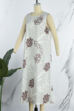 Casual Vacation Floral O Neck Printed Dress Dresses