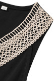 Casual Simplicity Solid Patchwork V Neck Loose Rompers