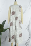 Casual Vacation Floral O Neck Printed Dress Dresses
