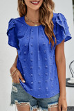 Sweet Elegant Solid Patchwork O Neck Tops