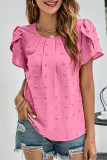 Sweet Elegant Solid Patchwork O Neck Tops