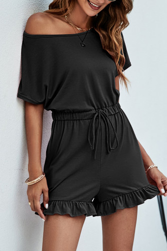 Casual Daily Solid Pocket Frenulum Loose Rompers
