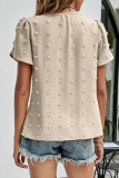 Sweet Elegant Solid Patchwork O Neck Tops