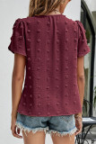Sweet Elegant Solid Patchwork O Neck Tops