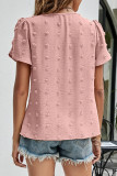 Sweet Elegant Solid Patchwork O Neck Tops