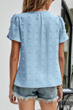 Sweet Elegant Solid Patchwork O Neck Tops