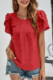 Sweet Elegant Solid Patchwork O Neck Tops