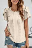 Sweet Elegant Solid Patchwork O Neck Tops
