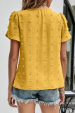 Sweet Elegant Solid Patchwork O Neck Tops