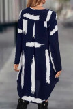 Casual Street Geometric Patchwork V Neck Irregular Dress Dresses