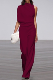 Casual Solid Patchwork Half A Turtleneck Boot Cut Jumpsuits