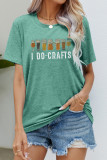 Casual Daily Print Letter O Neck T-Shirts