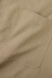 Casual Street Solid Pocket U Neck Dresses
