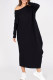 Casual Living Solid Pocket O Neck Irregular Dress Dresses