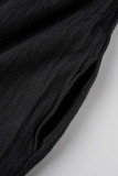 Casual Daily Solid Square Collar Loose Jumpsuits