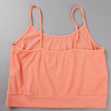 Sportswear Daily Solid Frenulum U Neck Sleeveless Two Pieces