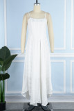 Sweet Elegant Solid Backless Slit Oblique Collar Irregular Dress Dresses