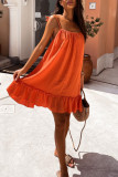 Casual Simplicity Solid Solid Color Square Collar Sling Dress Dresses