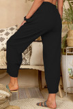 Casual Simplicity Solid Pocket Loose Harlan Solid Color Bottoms