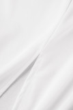 Sexy Elegant Solid With Belt V Neck One Step Skirt Dresses