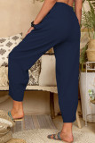 Casual Simplicity Solid Pocket Loose Harlan Solid Color Bottoms
