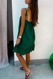 Casual Simplicity Solid Solid Color Square Collar Sling Dress Dresses