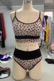 Fashion Simplicity Print Patchwork Swimwears