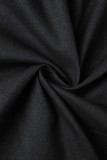 Casual College Solid Solid Color Turndown Collar Irregular Dress Dresses