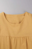 Casual Solid Solid Color O Neck A Line Dresses