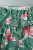 Sexy Vacation Floral Patchwork Strapless Irregular Dress Dresses